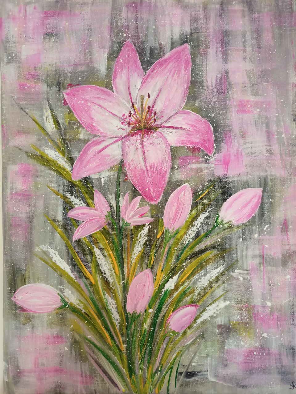 Růžové lilie